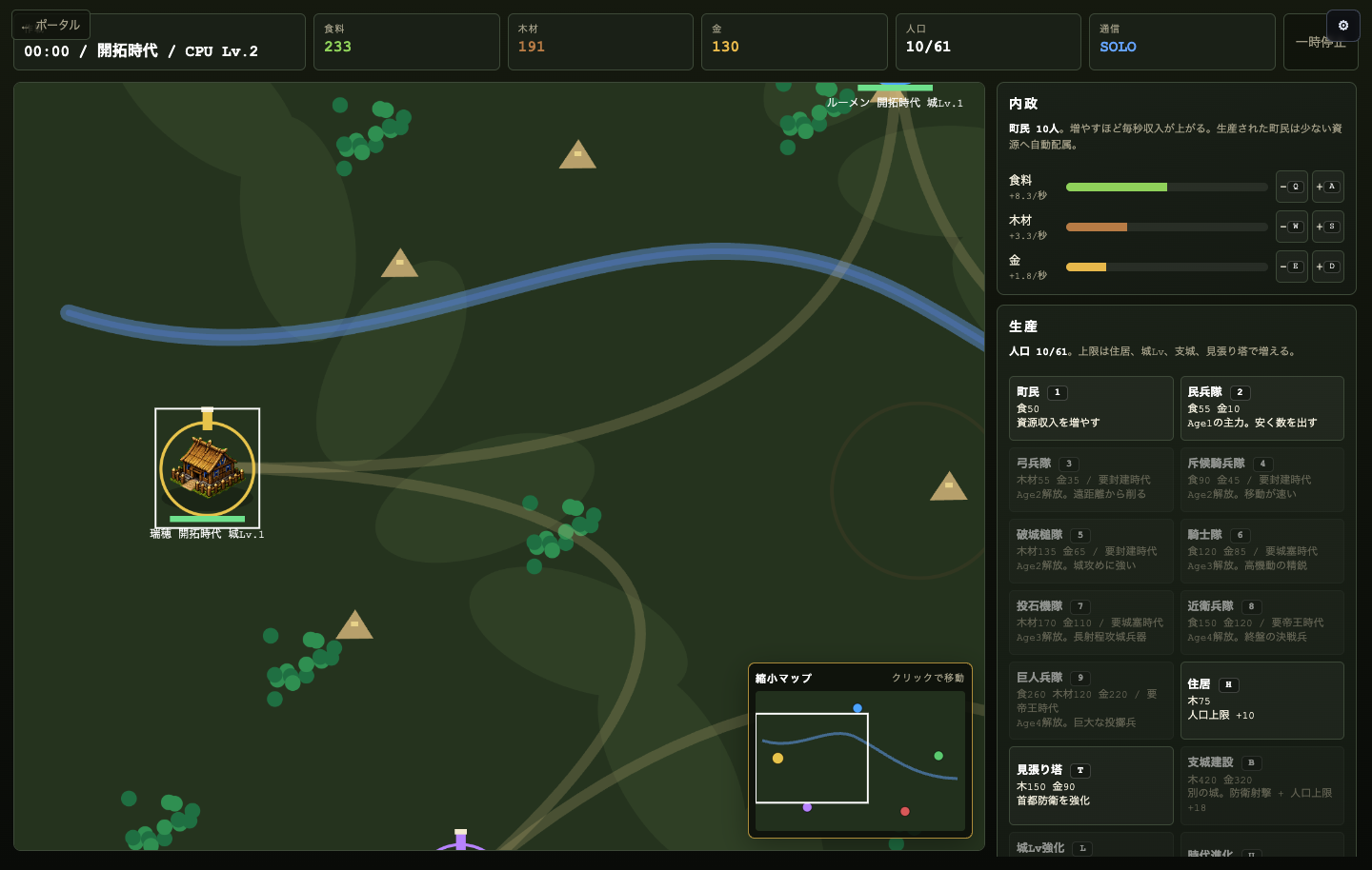 五王国ラッシュのゲーム画面